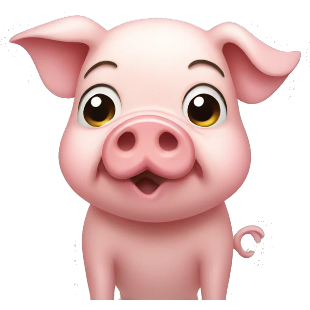 pig holding back tears emoji