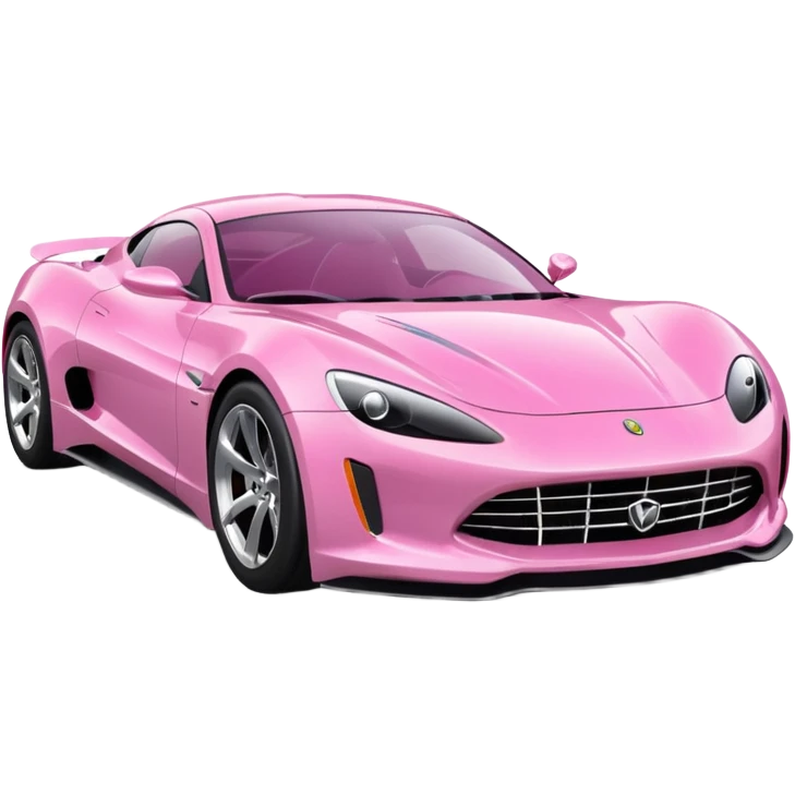 Pink sport car emoji