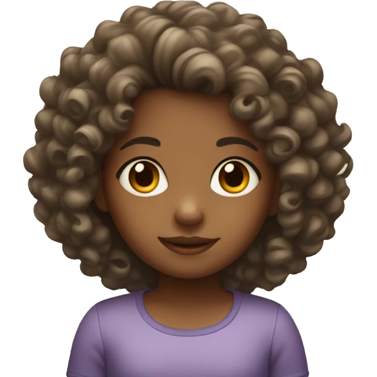 small girl with curly hair emoji
