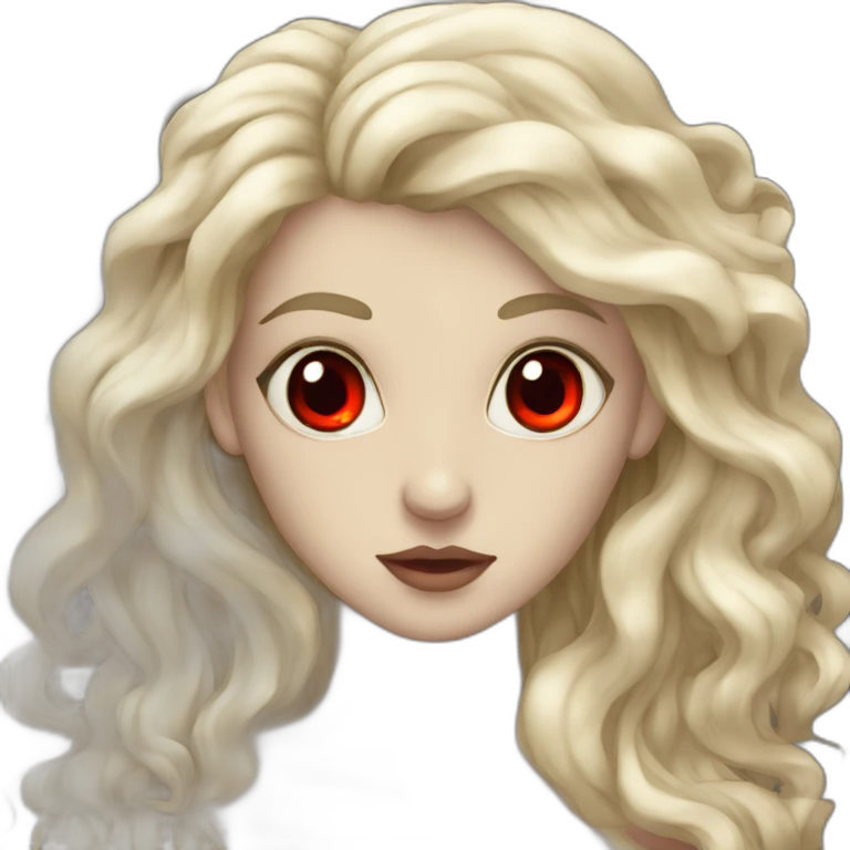 Siren (greek mythology) with red eyes emoji