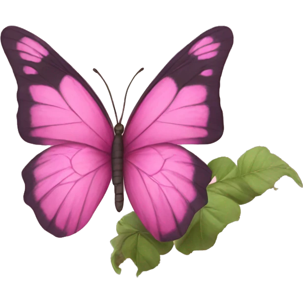 Mariposa rosa emoji