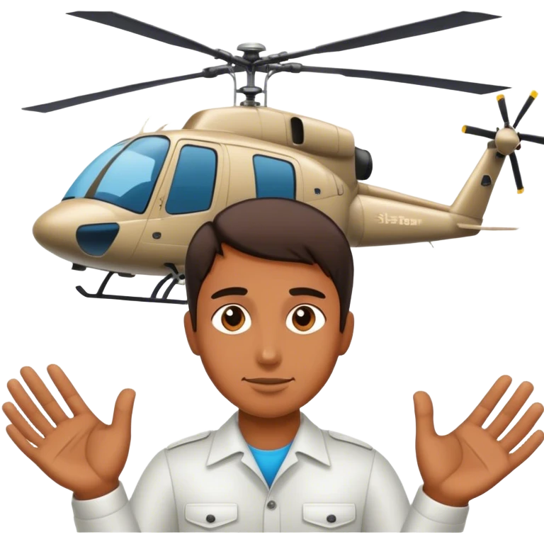 Helicopter hands emoji