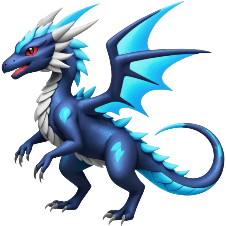 Neon Vibrant Pulsating Trail-glowing Chromatic Trico-Kyurem-Absol-Salamence-Salandit-Silvally-fusion-hybrid emoji