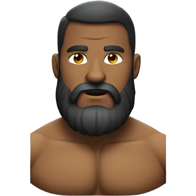 muscular man with beard emoji