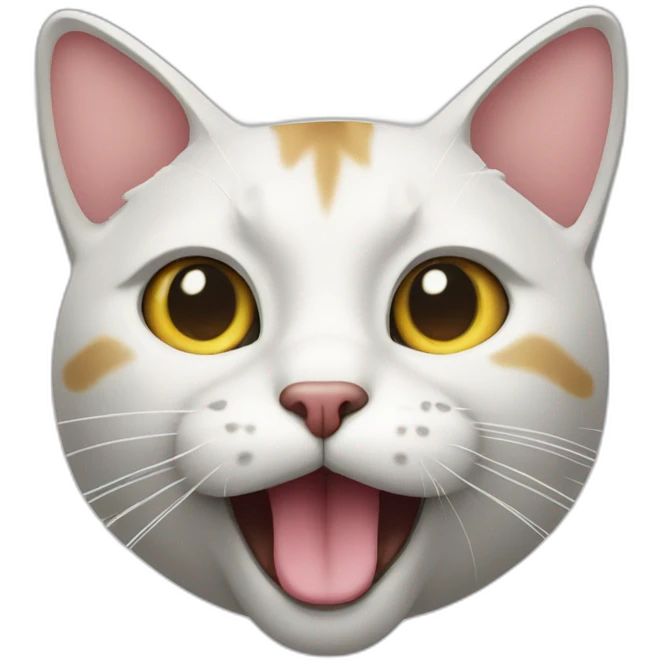 Cat with dollar tongue emoji