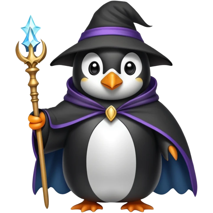 Penguin Wizard emoji