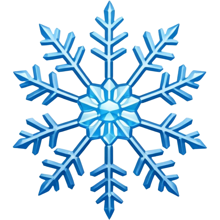 Sky blue snowflake emoji