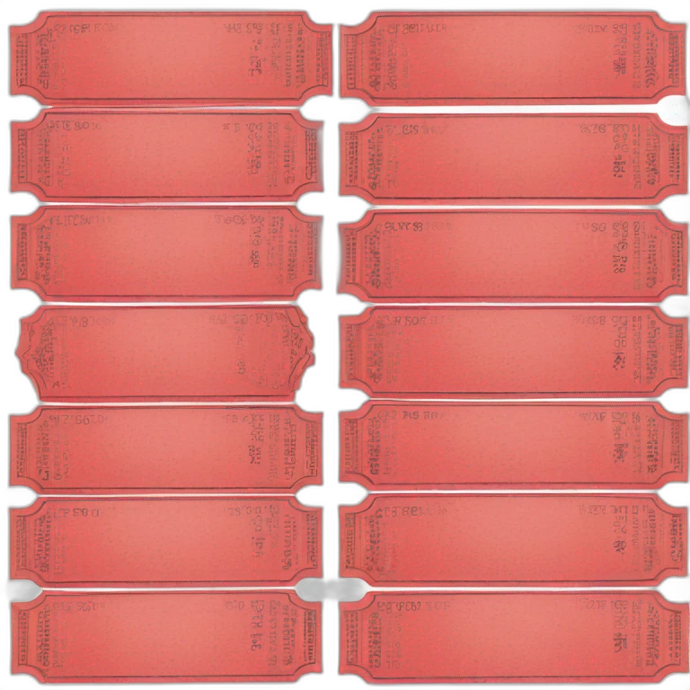 toon red tickets emoji