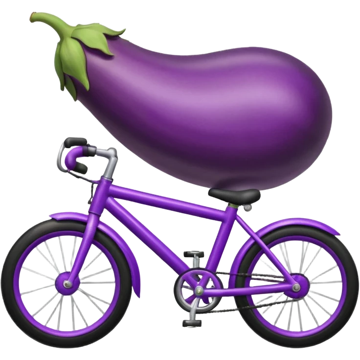 Egg plant on a bike emoji
