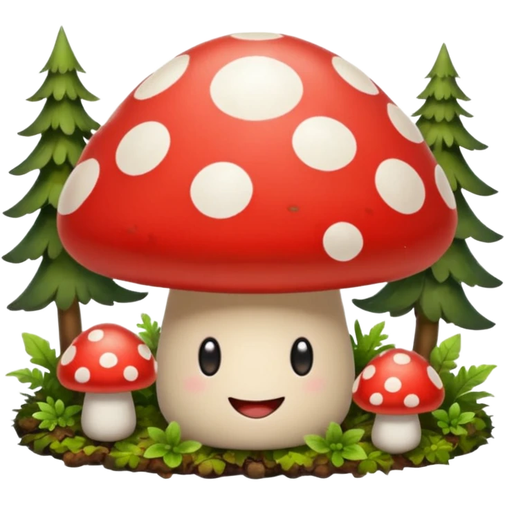 happy mushroom emoji