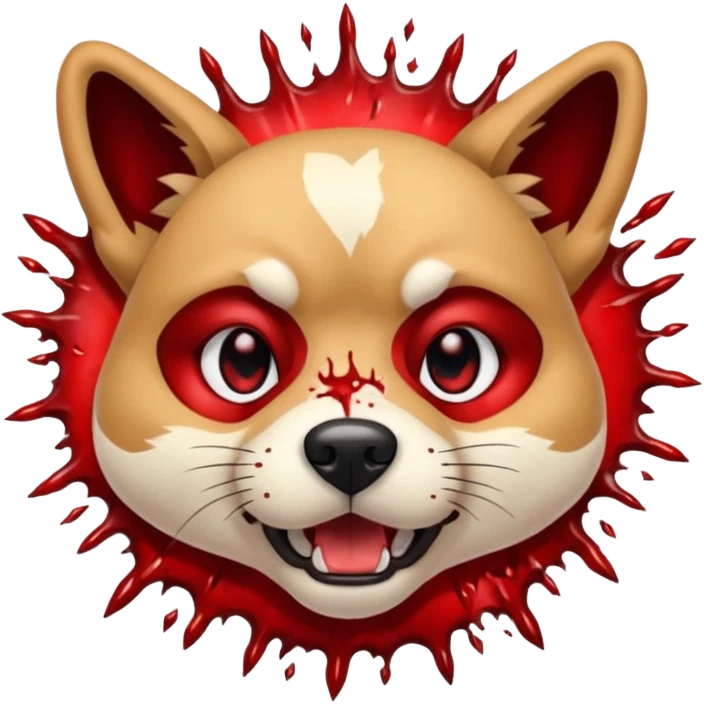 Exploding dog head emoji