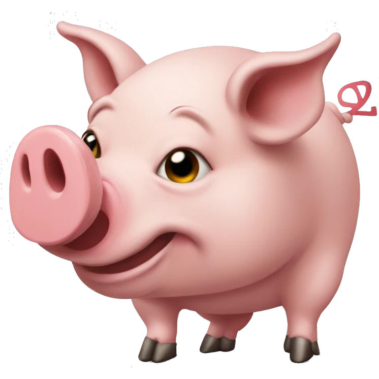 pig holding sign that says “liar” emoji