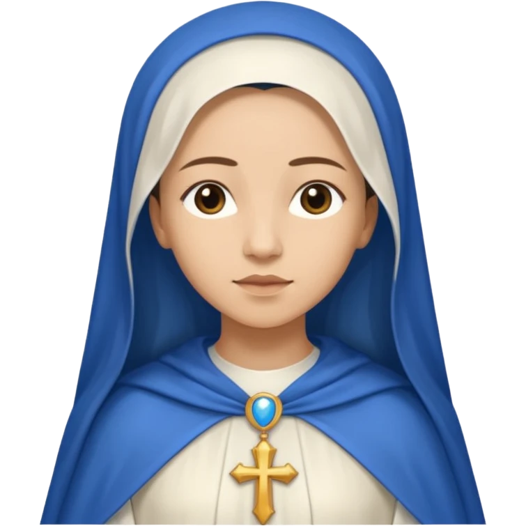 INMACULADA CONCEPCIÓN TUNICA BLANCA MANTO AZUL emoji