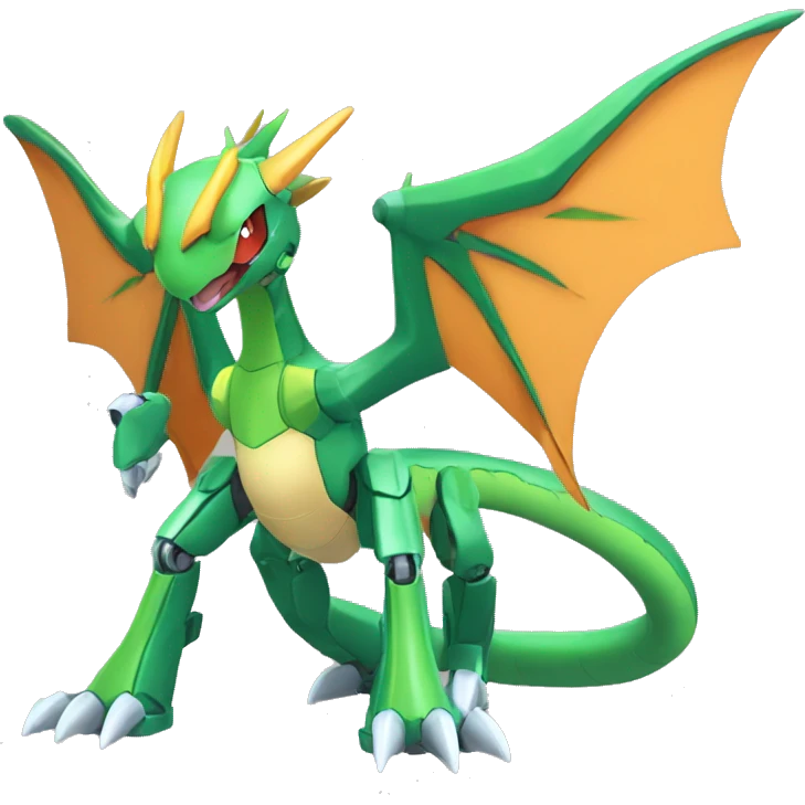 Mechanical Flygon-Charizard-Medabot-Mecha full body emoji