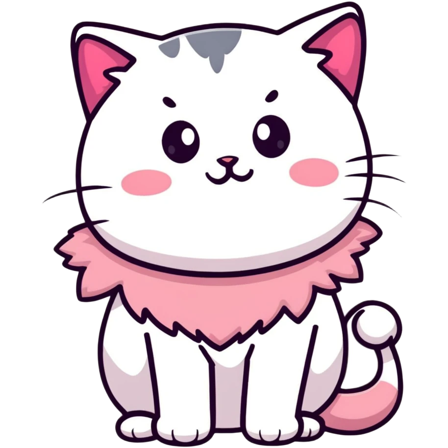 Baby pink cat emoji