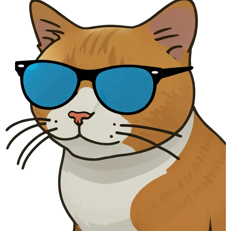 Cat with sunglasses emoji