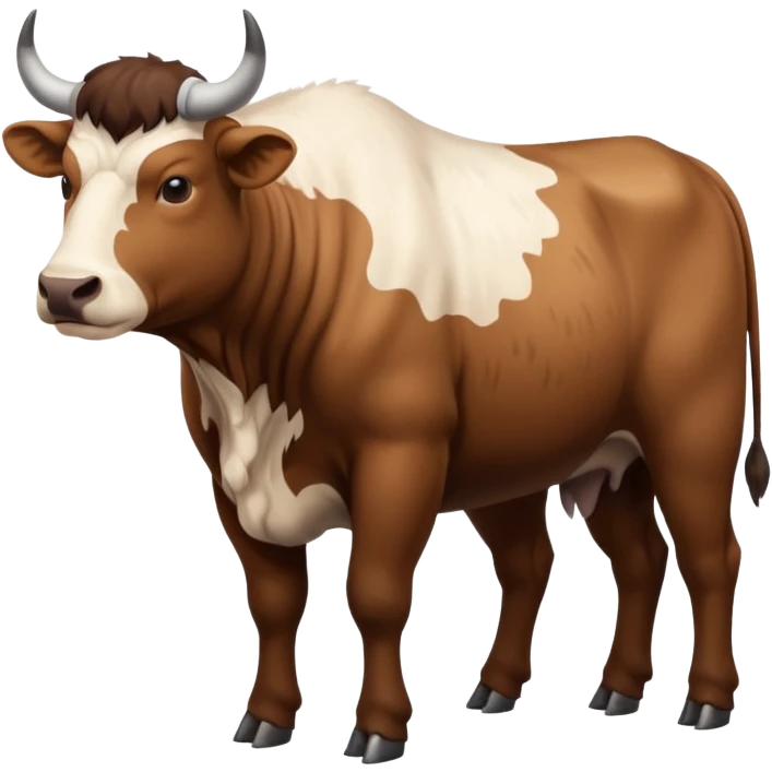 High resolution of  full body An ox emoji