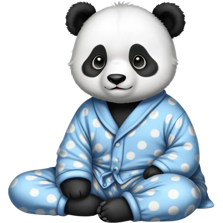 Panda bear getting ready for bed emoji