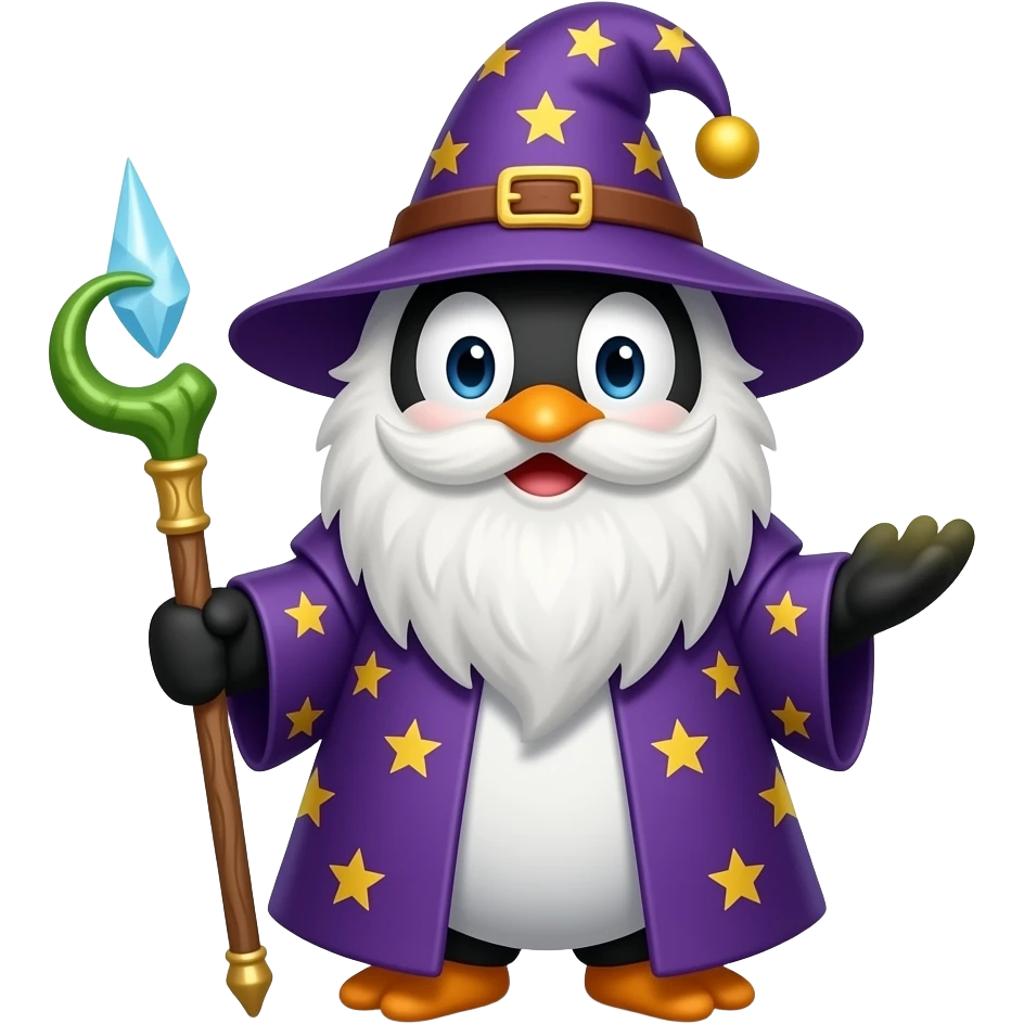 Penguin Wizard emoji