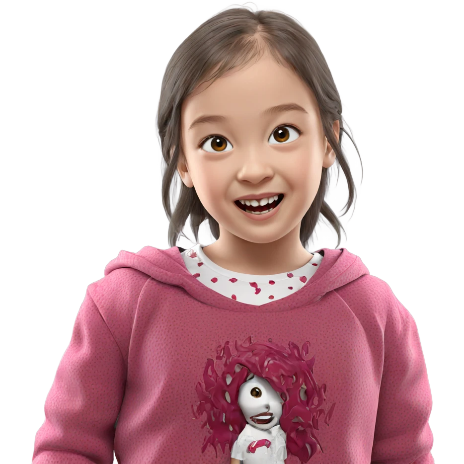 smiling girl in horror theme emoji