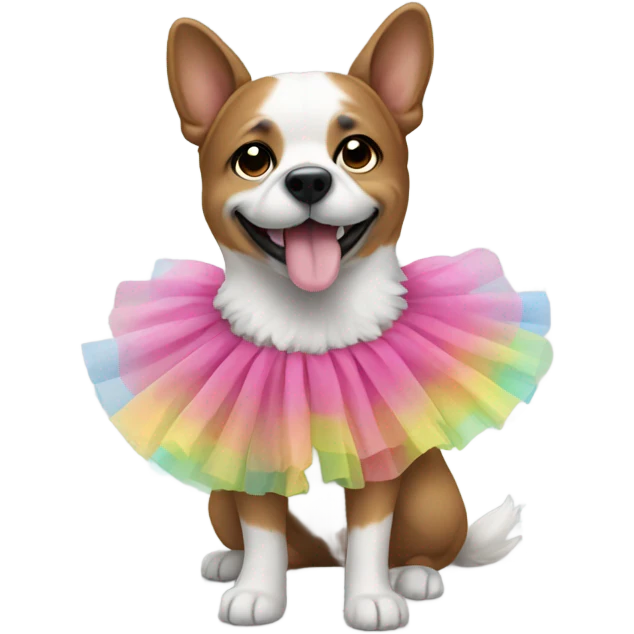 Dog in tutu emoji