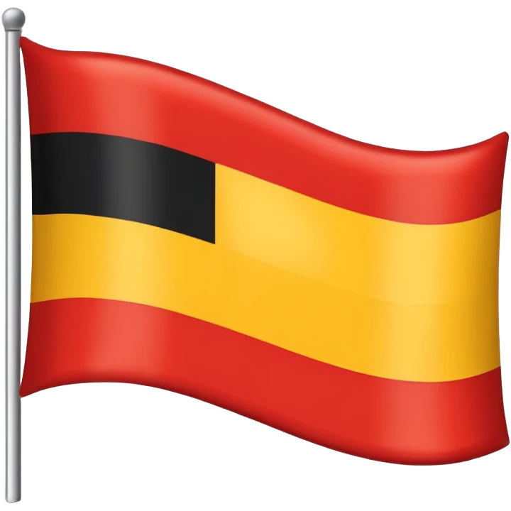 Bandera con colores, rojo, amarillo y negro, paresida a la de alemania emoji