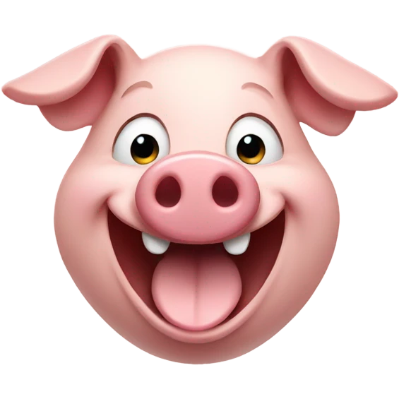Pig laughing emoji