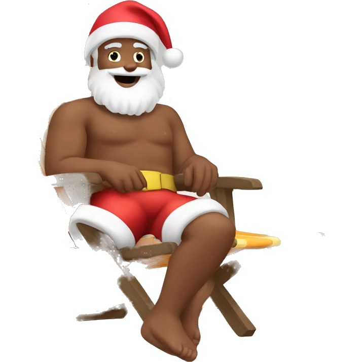 Santa getting a tan emoji
