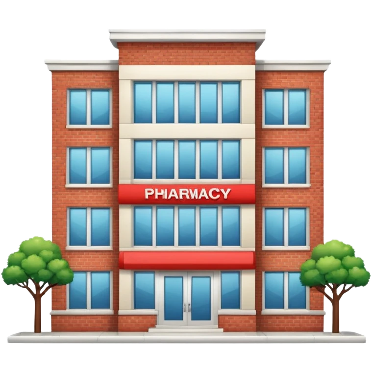 a pharmacy building emoji