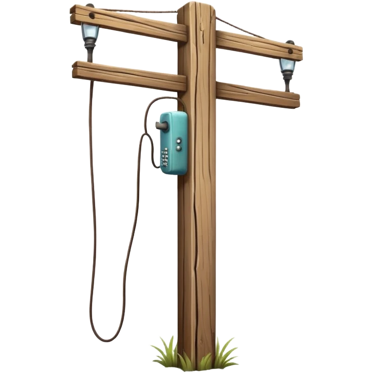 A telephone pole. emoji