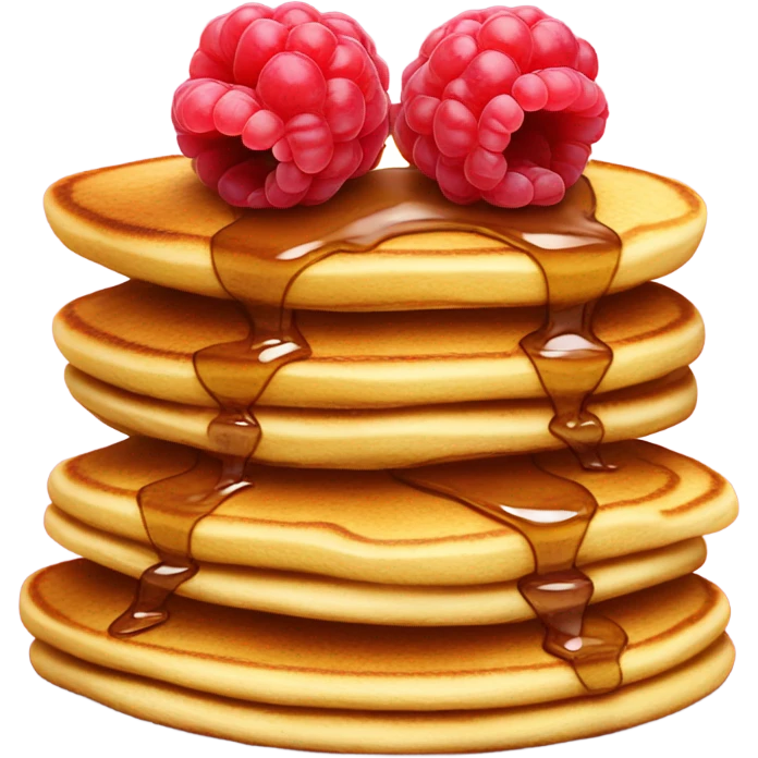 pancakes with happy faced rasberries  emoji