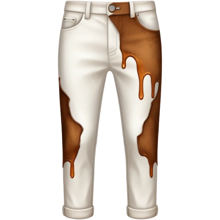 white pants with brown stain emoji