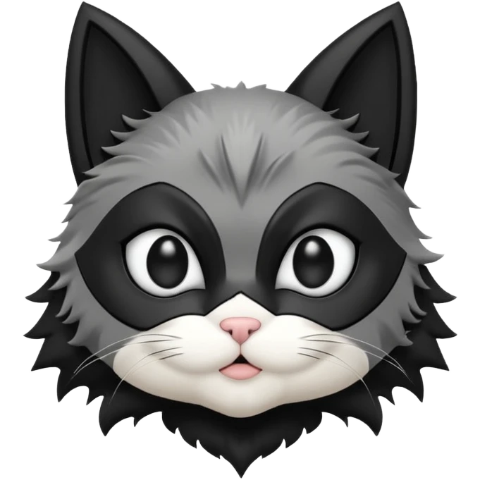 animalistic batman black and white kitty emoji