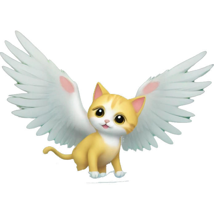 Kitten bird water emoji