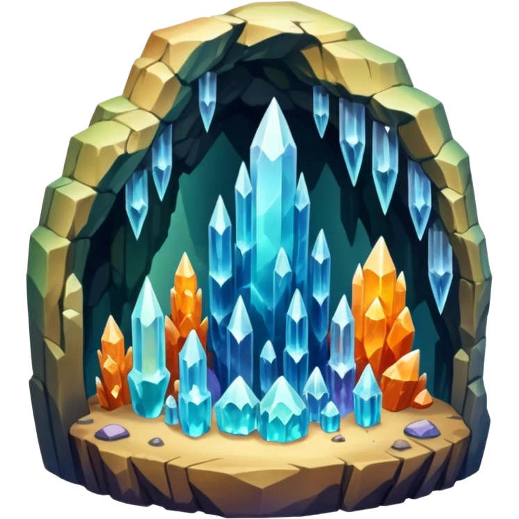 Growing Crystals in a cave emoji
