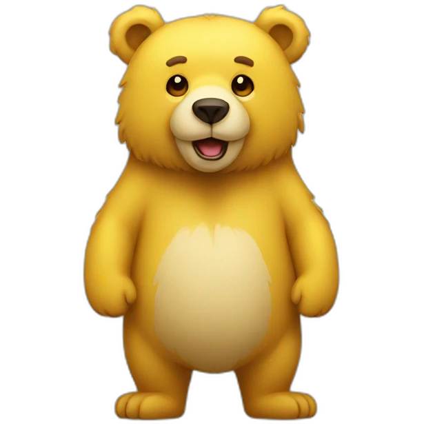 Bear yellow emoji