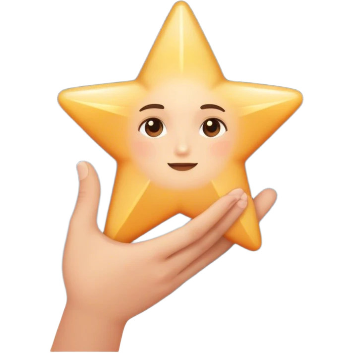 grabbing a dream star with your hand  emoji