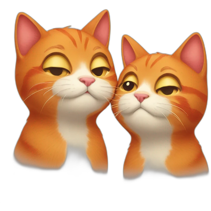red cat sends a heartfelt kiss emoji