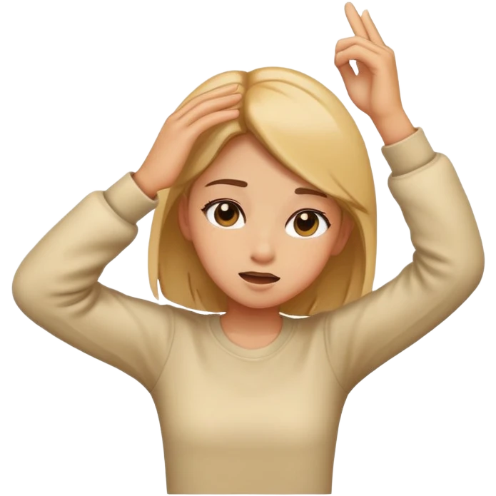 Girl dabbing emoji
