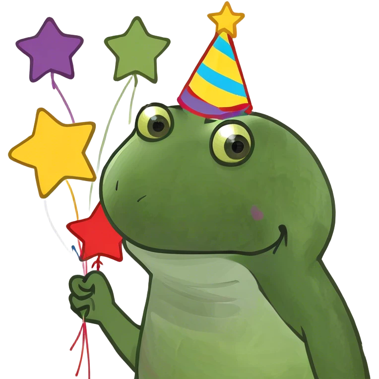 celebration with big five stars in row emoji