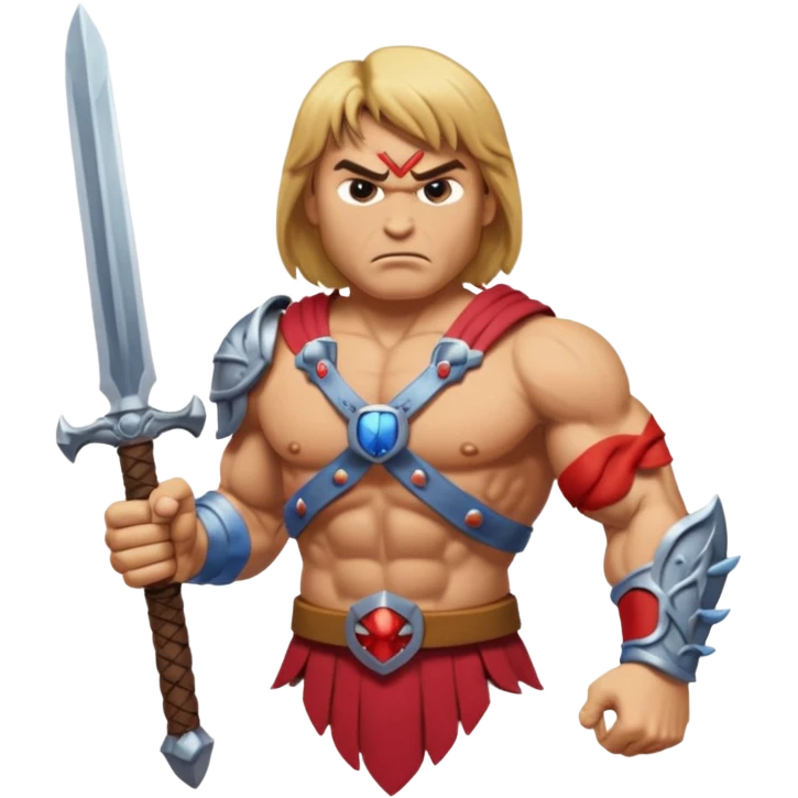 He-Man angry, with his sword emoji