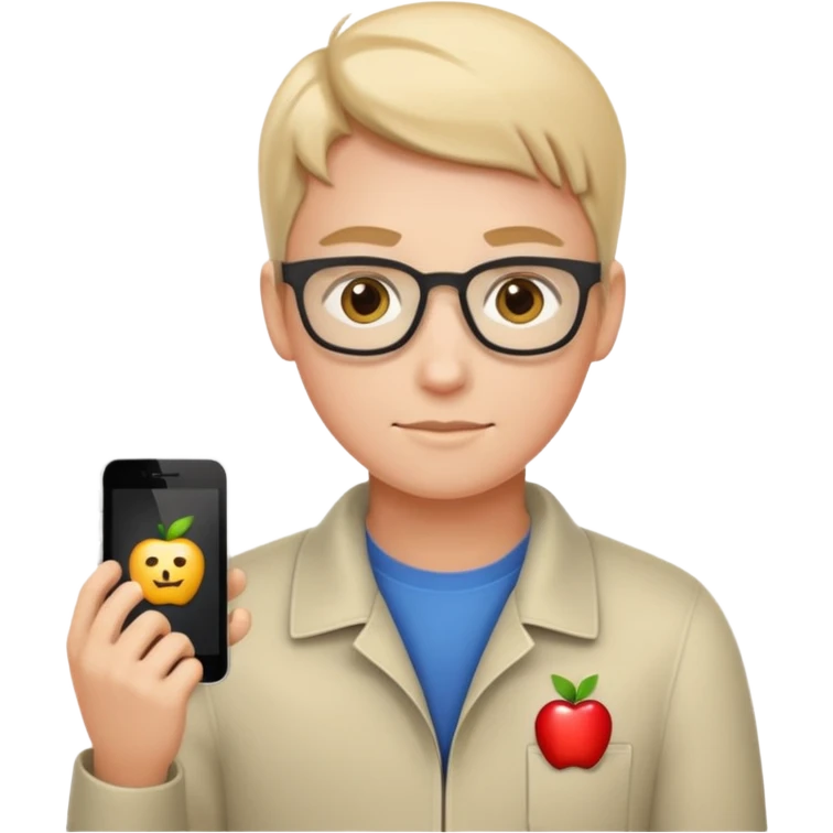 thinking proframer with code symbols, apple style emoji emoji