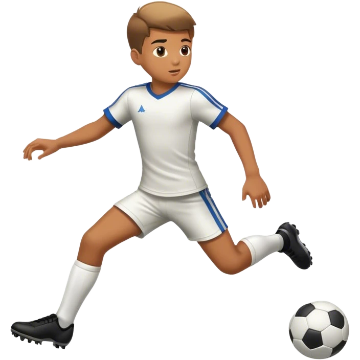 Boy kicking football emoji