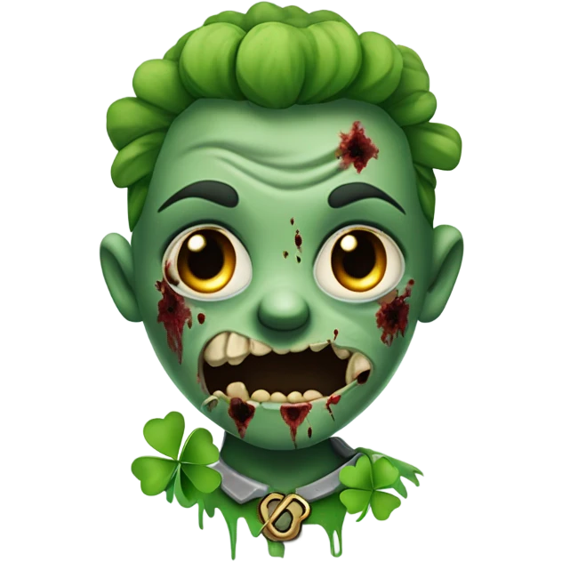 4 leaf clover zombie emoji