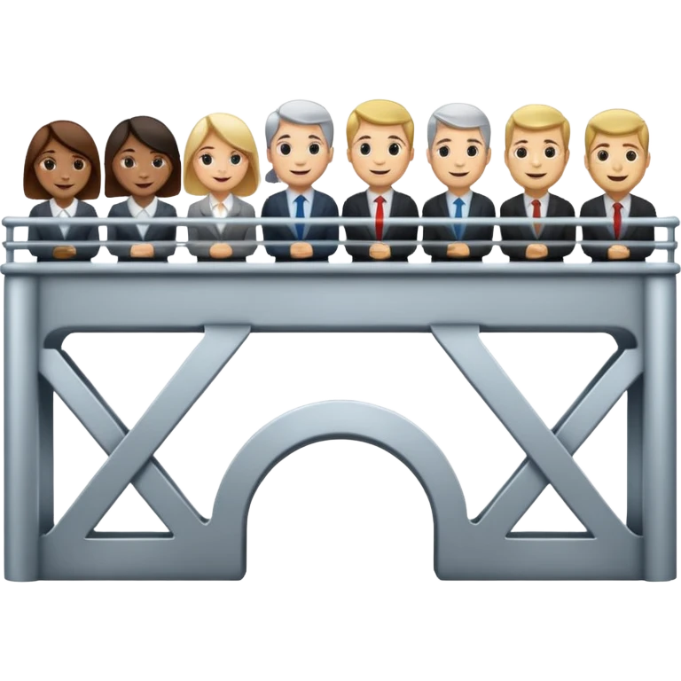 bridge between team tech and business emoji