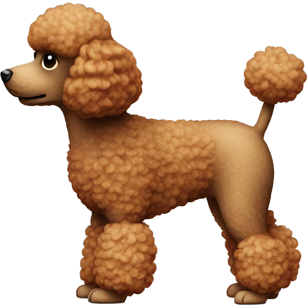 Poodle mini toy red emoji
