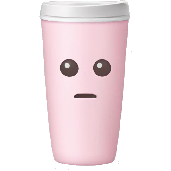 Light pink tumbler without face emoji