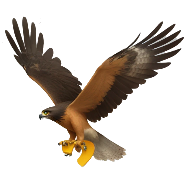 hawk holding number 2 emoji