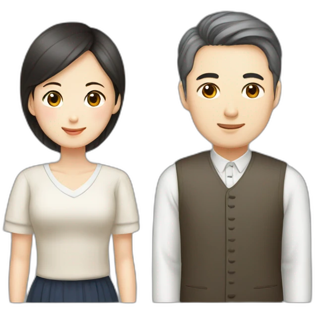 korean husband and ukrainian wife emoji