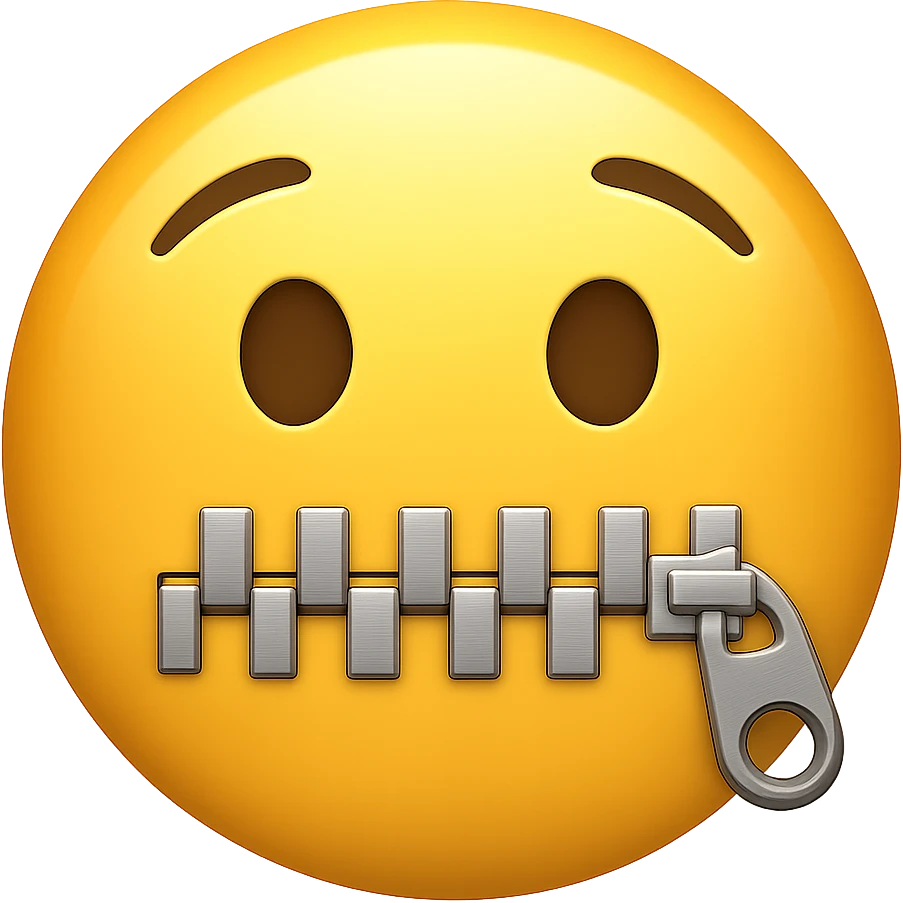 face with zipper mouth emoji emoji